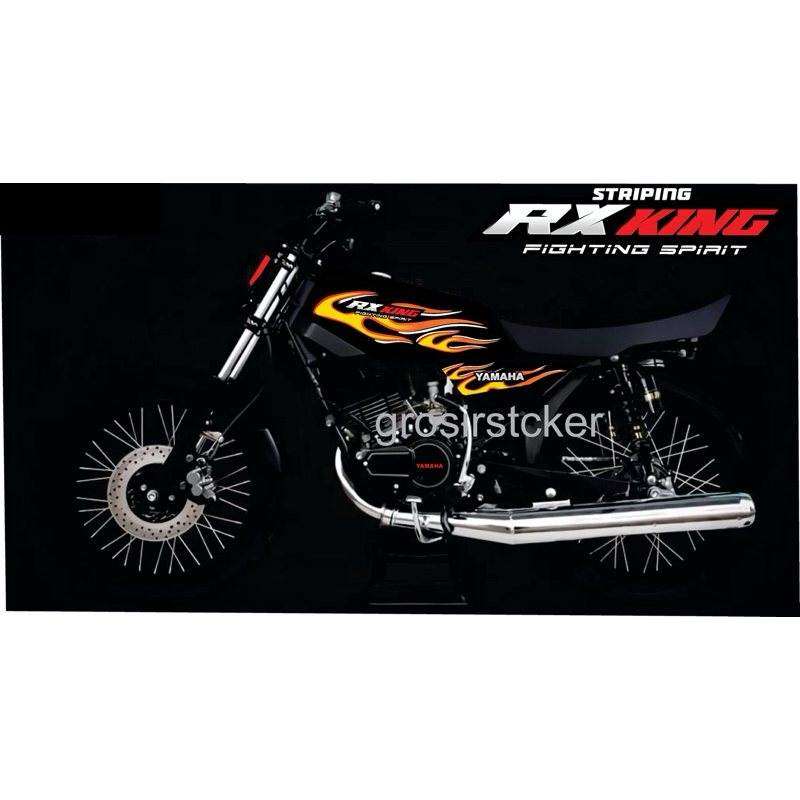 Stiker Motor YAMAHA RX KING New Variasi Grafis Striping Sticker Lis Aksesoris Original Costum Standa