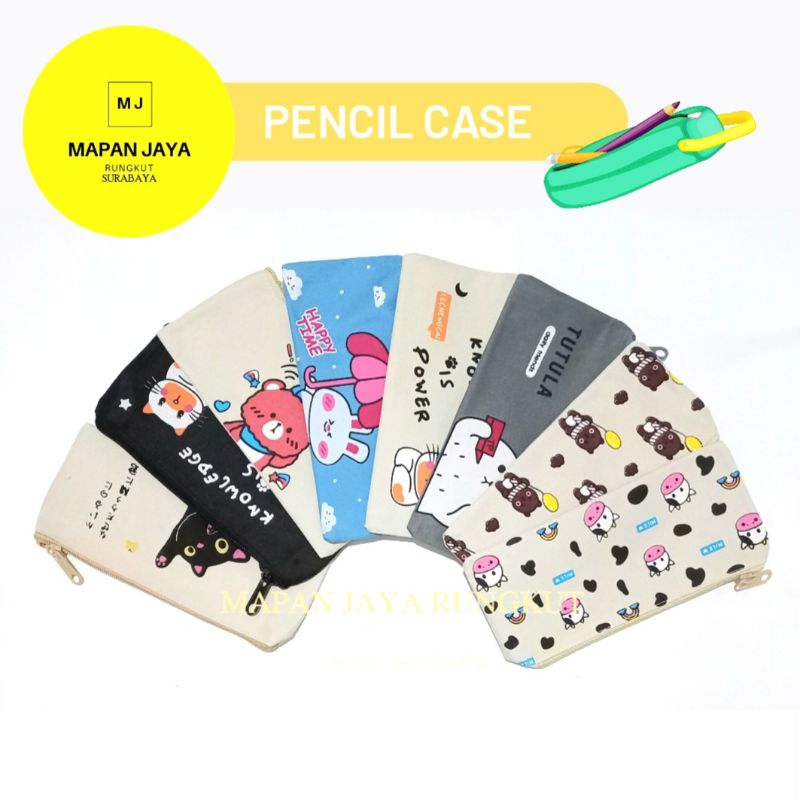 

Tempat Pensil Karakter / Tepak Pensil / Kotak Pensil Zipper Lucu / Tepak Mini Motif Aesthetic