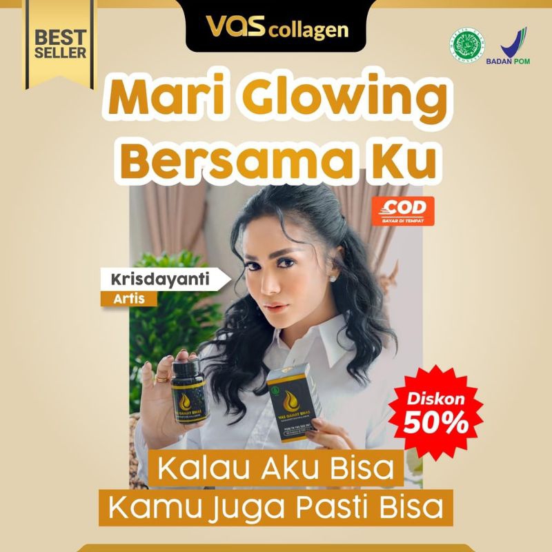 Vas gamat kolagen original 100% pemutih badan dan wajah glowing