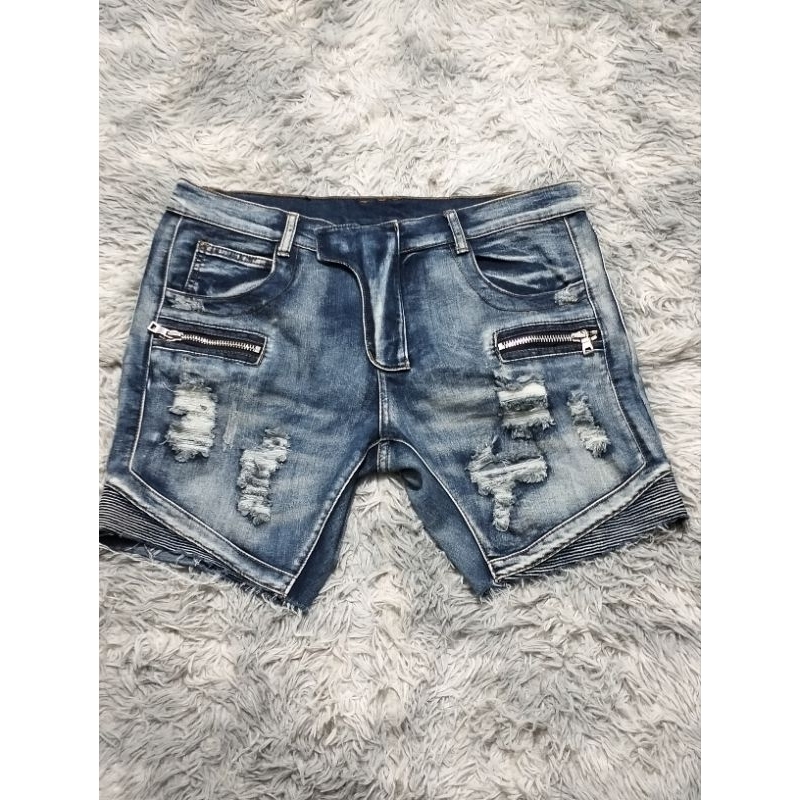 Celana Pendek Jeans Balmain Paris Second Original