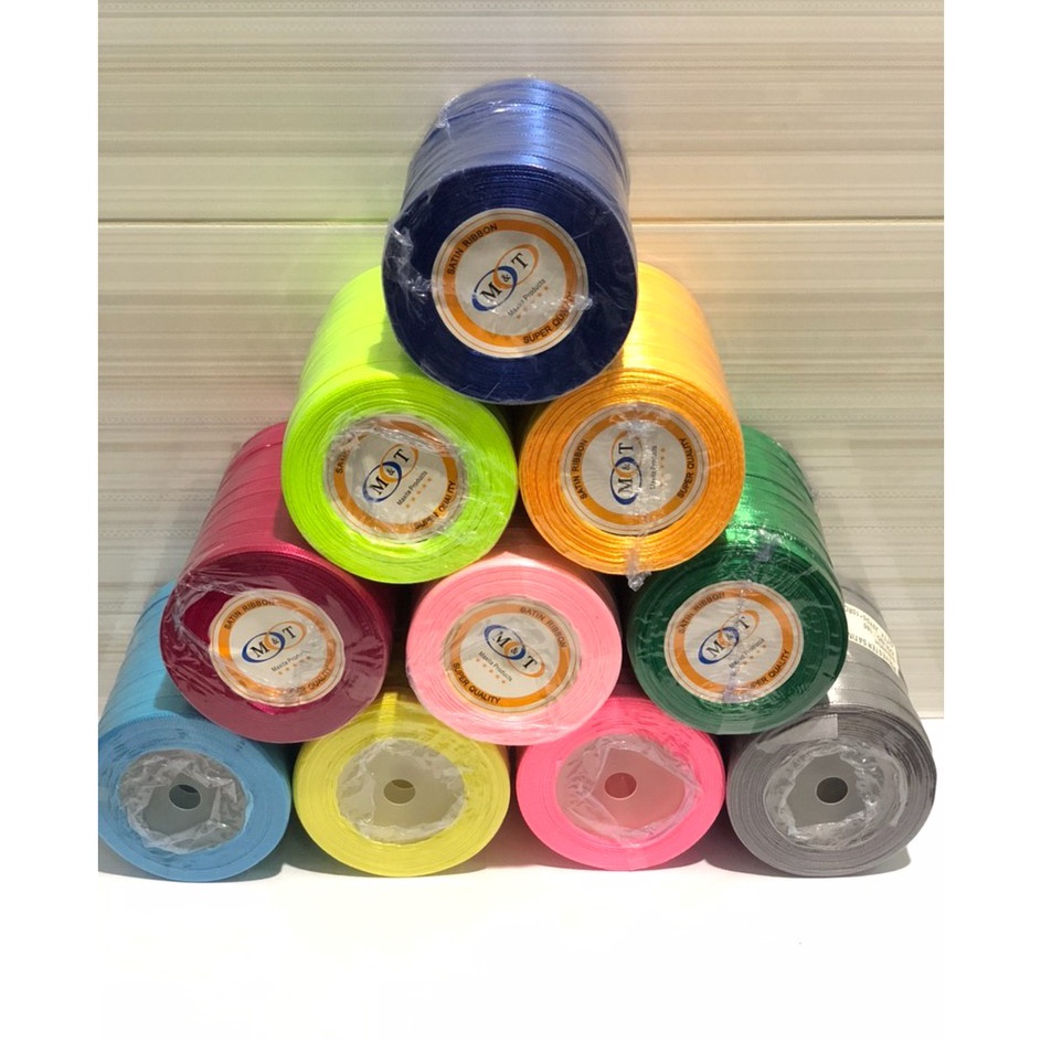 

KUALITAS OKE Pita satin 38 Pita bahan 1 cm isi 1 roll Satin Ribbon