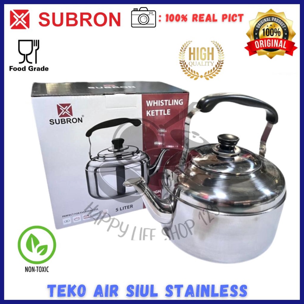 Hadiah  Rp1 Juta SUBRON Teko Siul Stainless 456 Liter  Teko Bunyi 456 Liter  Whistling Kettle 456 Li