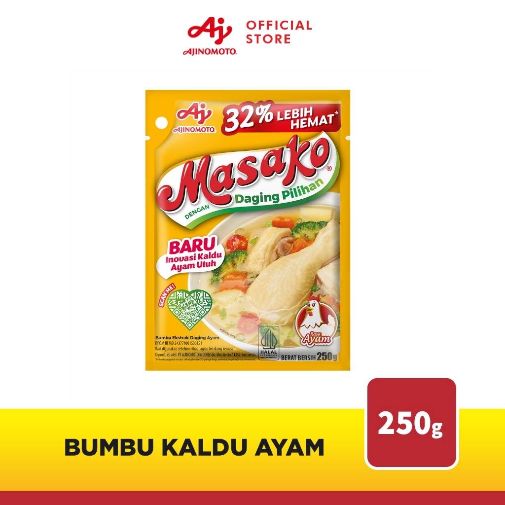 

Masako® Bumbu Kaldu Ayam Penyedap Rasa 250g