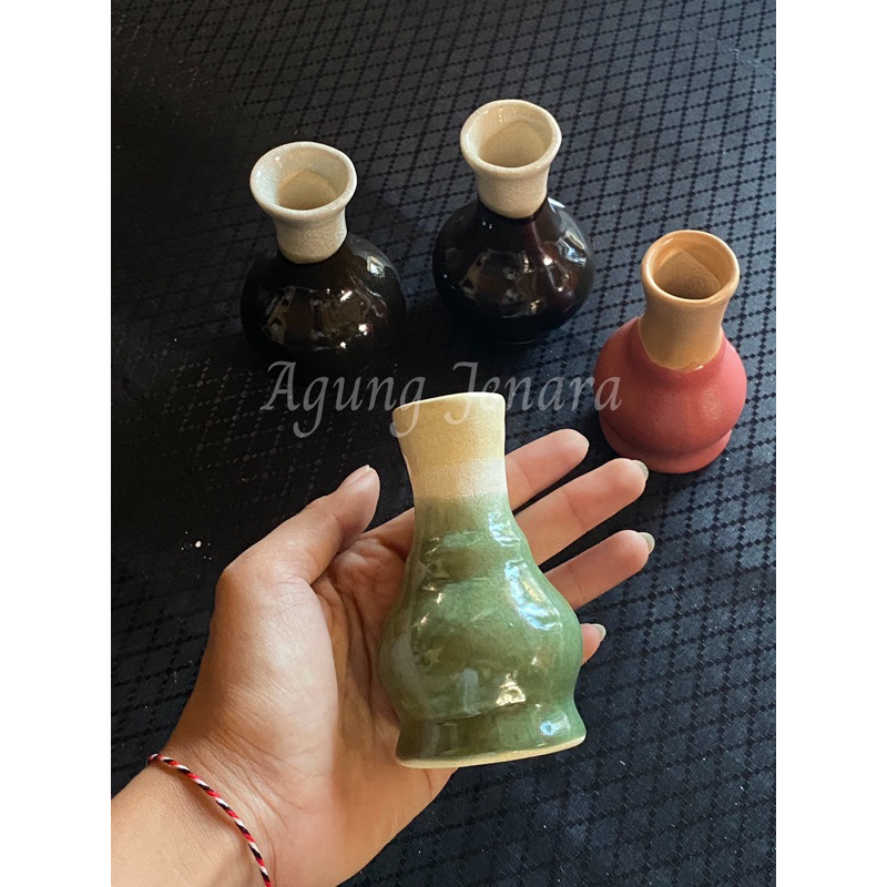 VAS BUNGA | KERAMIK | BULAT | KECIL | RANDOM WARNA