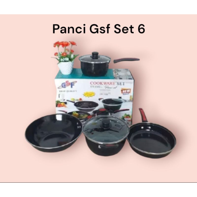 Gsf Set 6 Cookware Set Enamel