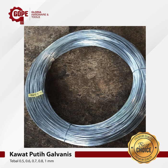 Kawat Putih Galvanis Tali Ikat Jemuran