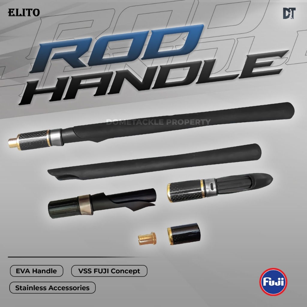 Rod Handle Fuji ELITO 40 cm Handle Rod Busa Eva Handel VSS Stainless Reel Set Gagang Joran Pancing |
