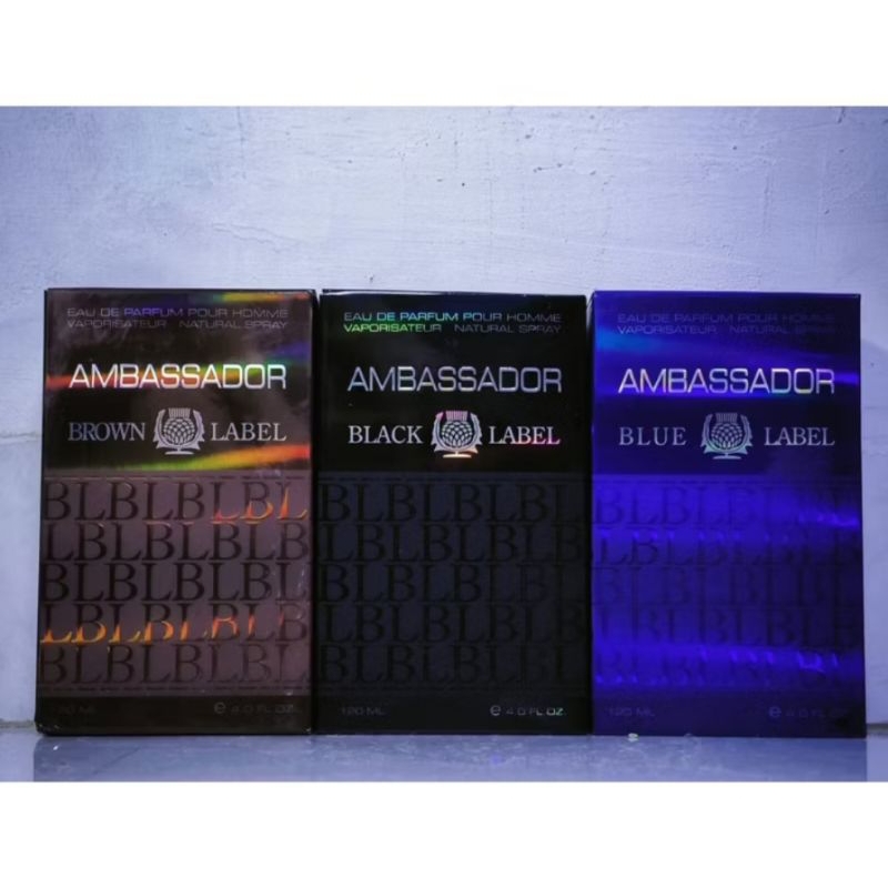 AMBASSADOR PARFUM EDP BLACK / BLUE / BROWN LABEL 120ml