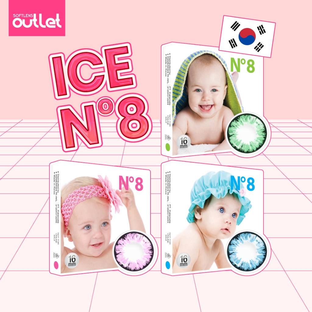 Ice N8 Color Pink, Blue, Green - Softlens Outlet