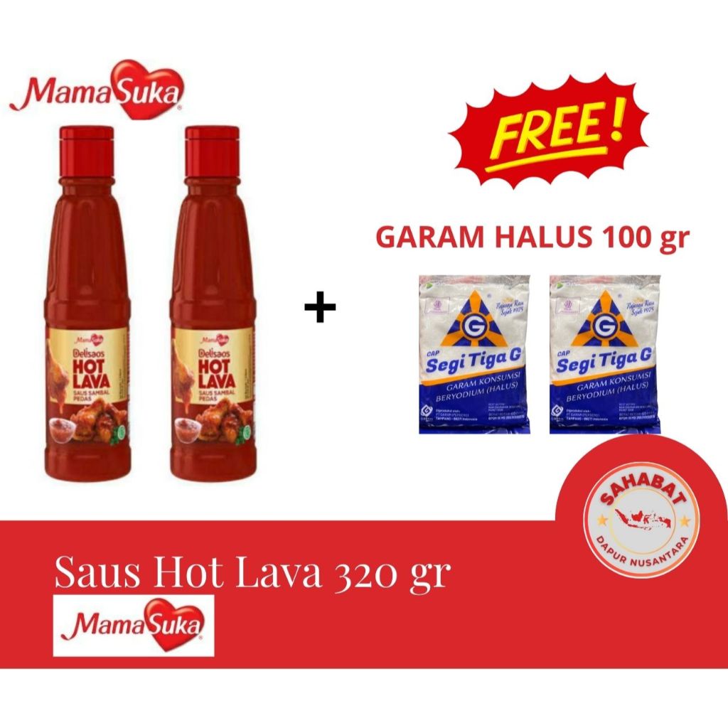 

[GRATIS GARAM 2 BKS] Saus Hot Lava 320 GR [PAKET ISI 2 PCS]