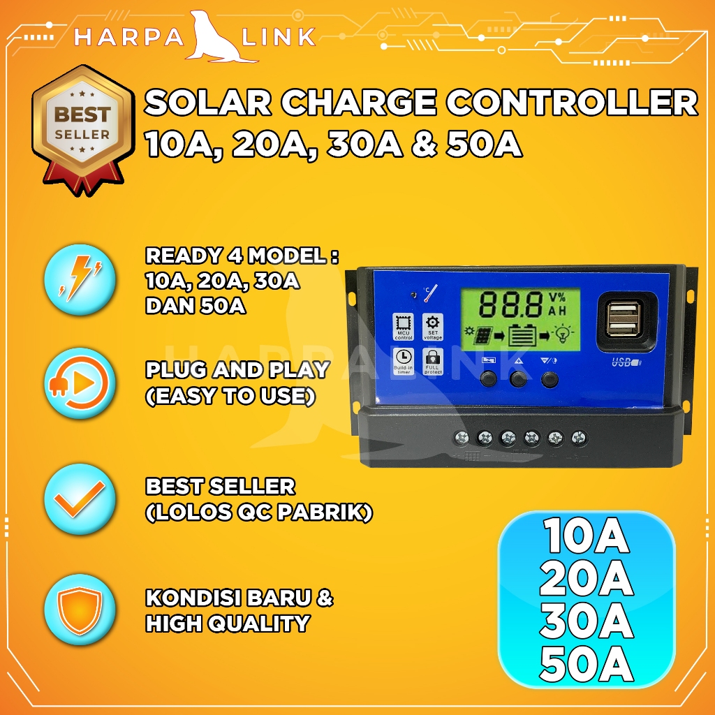 Solar Charge Controller LCD LED Display Solar Cell PWM 12V 10A 20A 30A 50A USB Panel Surya Charge Pe