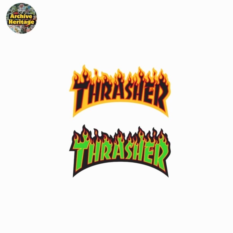 

sticker Thrasher Magazine Flames logo brand clothing streetwear stiker