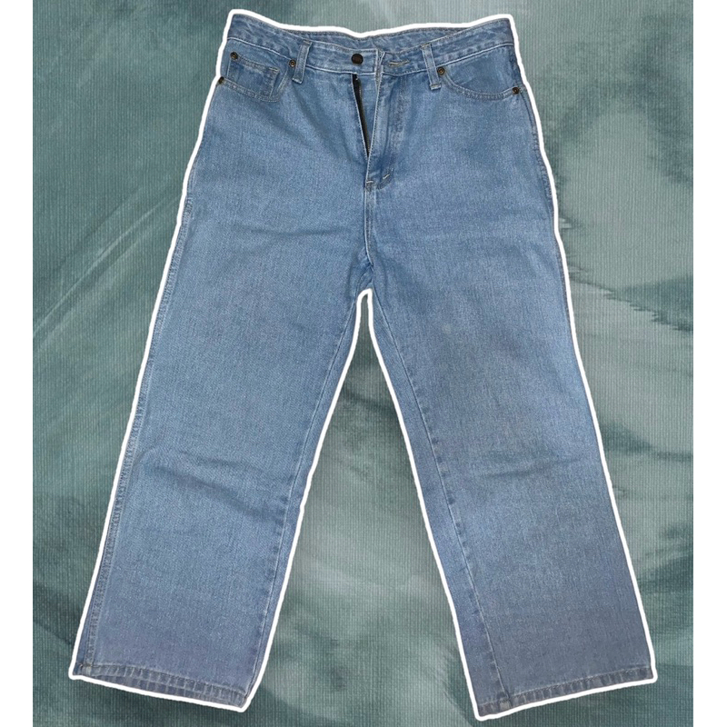 Preloved Esrocte Celana Loose Baggy Hight Waist Jeans Wanita Size 32