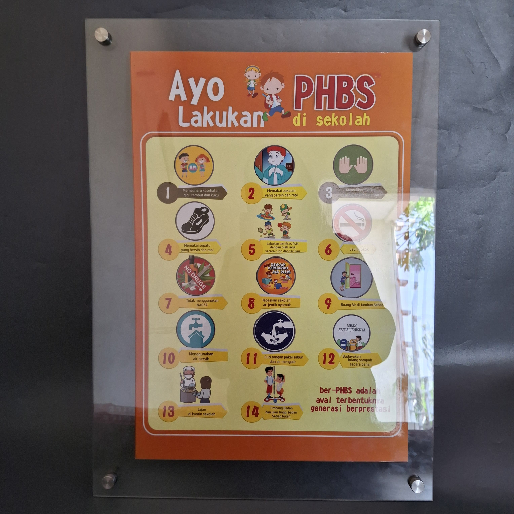 

Poster Akrilik PHBS Sekolah, Poster Akrilik Sekolah, Akrilik Mudah di Ganti