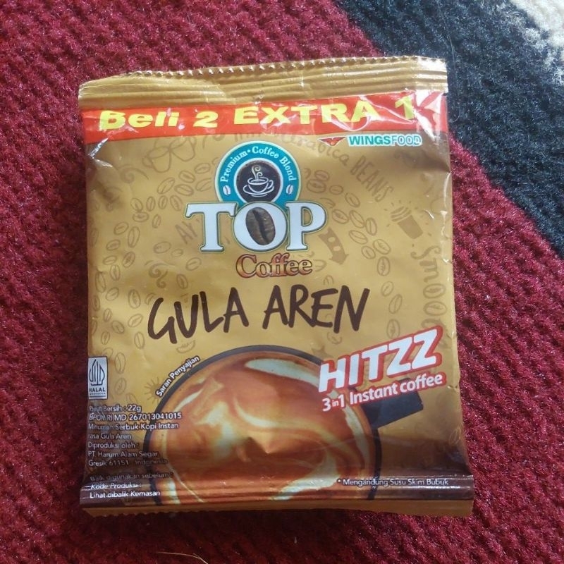 

Top coffe gula aren 1 renceng 15pcs x 22g