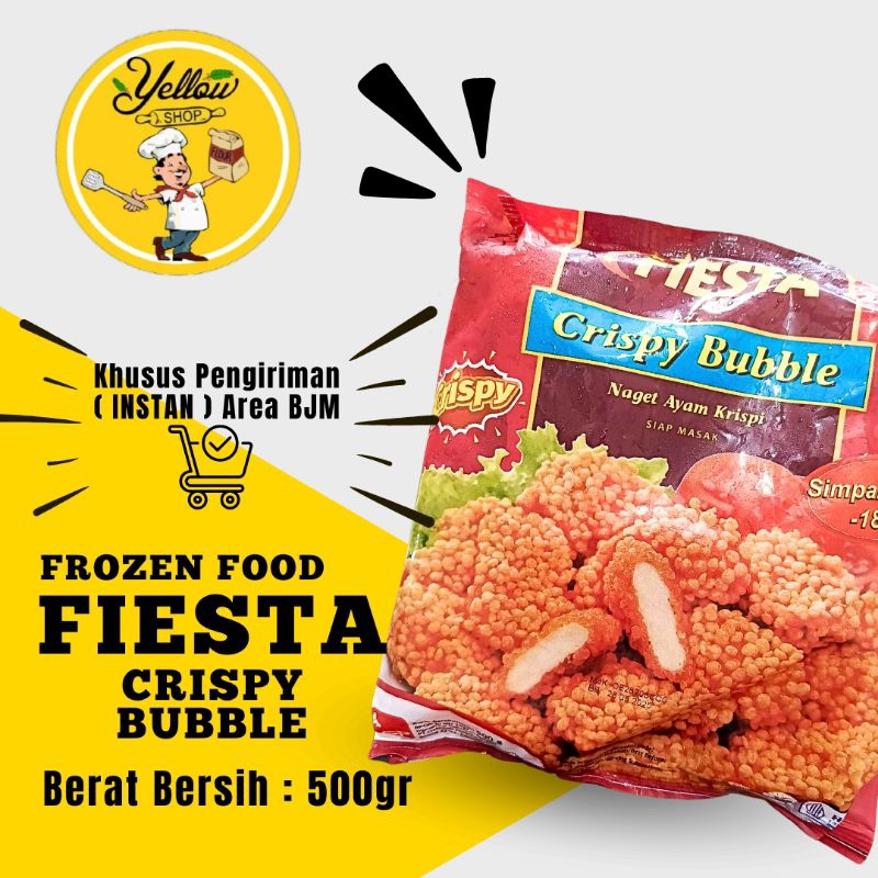 

FIESTA CRISPY BUBBLE 500GR / NUGGER AYAM CRISPY FROZEN FOOD