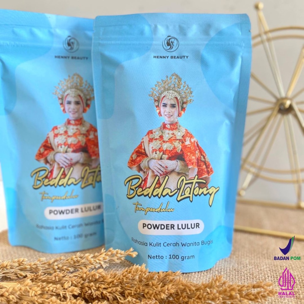 Bedda lotong bubuk 100 gram henny beauty bedda lotong bubuk pemutih badan BPOM