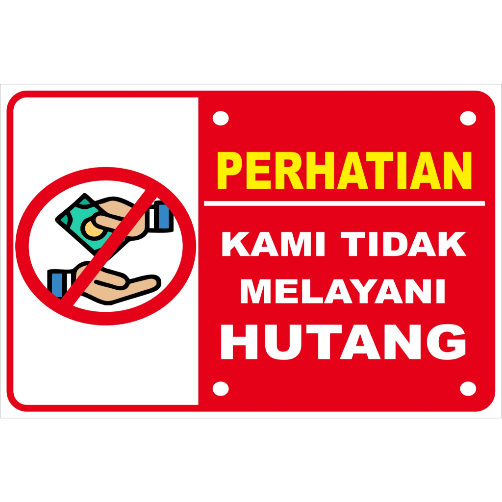 

Stiker Tidak Melayani Hutang