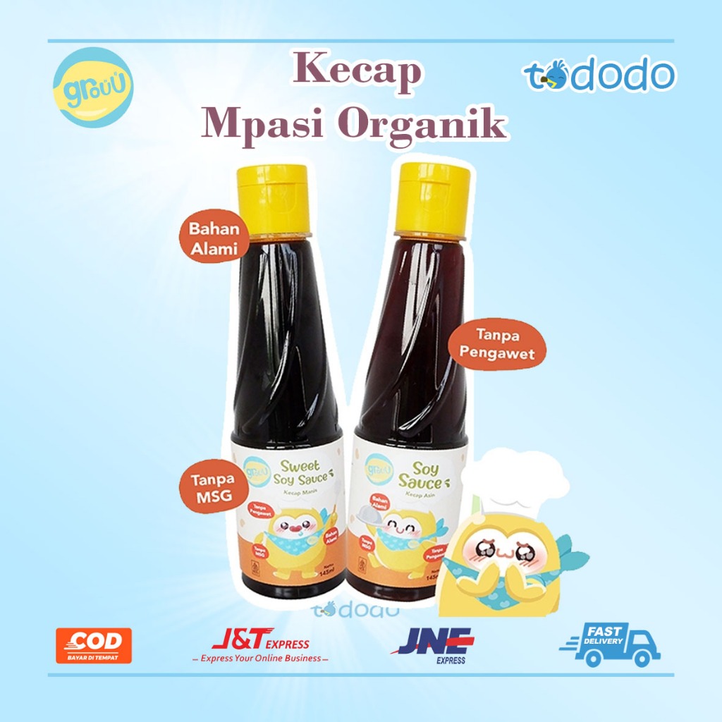 

Kecap MPASI Organik, Bumbu MPASI Grouu - Cooking Sauces - Soy Sauce, - NO MSG