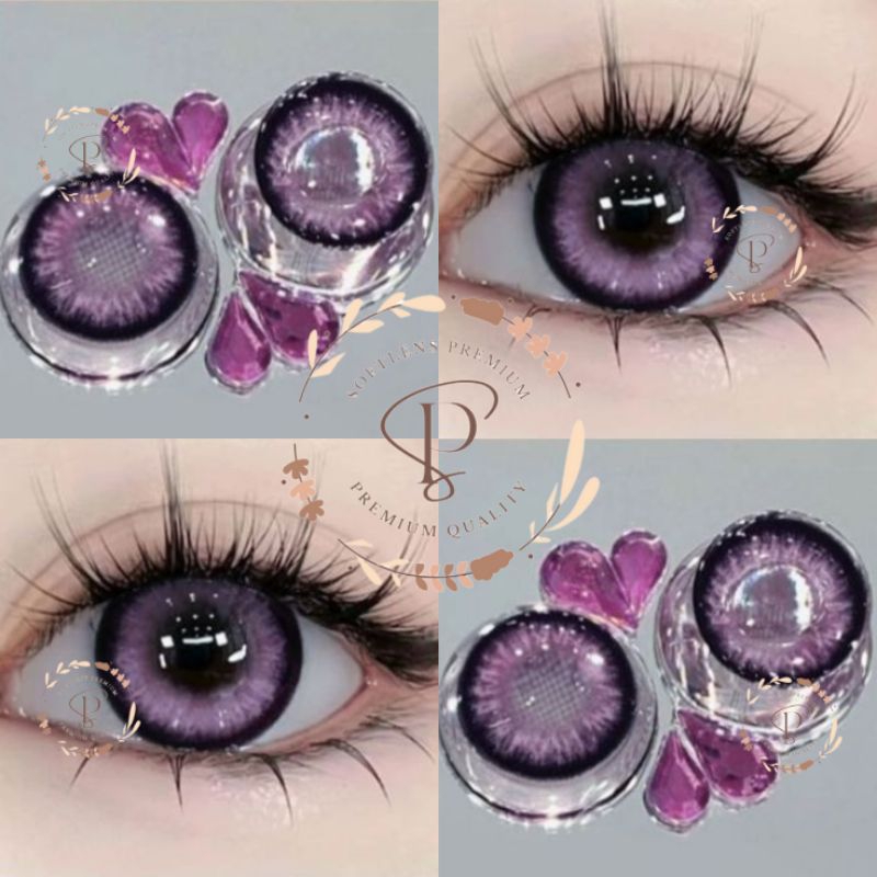 Softlens Violet Premium Big Eyes Efect | Softlens Mama Gaul | Softlens Ungu | Softlens Warna Cantik 