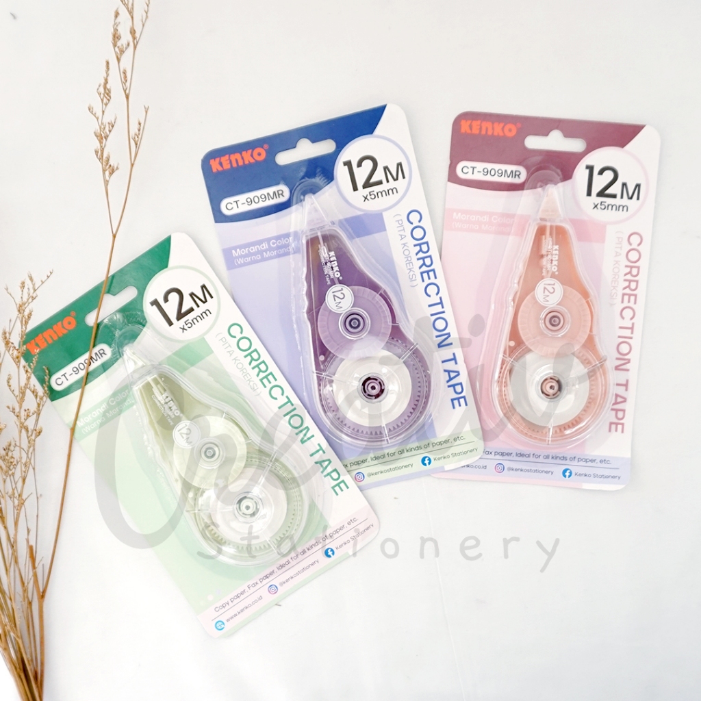 

KENKO Correction Tape Tip Ex Kertas Ct-909Mr 12 Meter Morandi