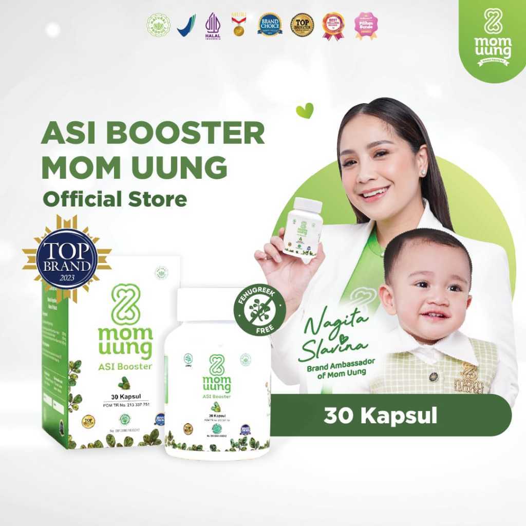 Mom Uung ASI Booster Kapsul isi 30 & 60 / Vitamin Pelancar ASI