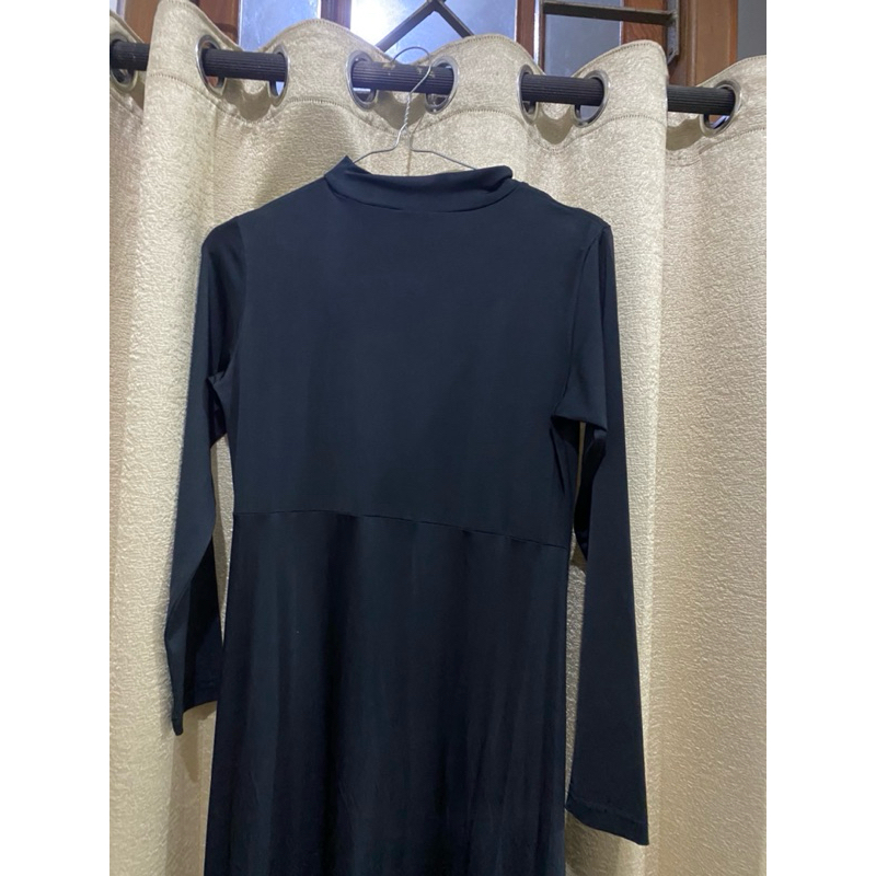 Preloved Inner Gamis Hitam Zoya Size S
