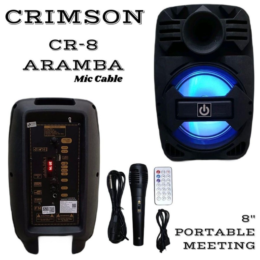 speaker aktif 8 inch crimson Cr8 Portable Aramba Karaoke original
