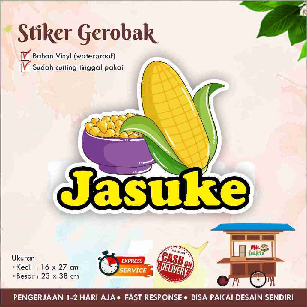 

STIKER KACA GEROBAK VINYL JASUKE / LABEL MAKANAN