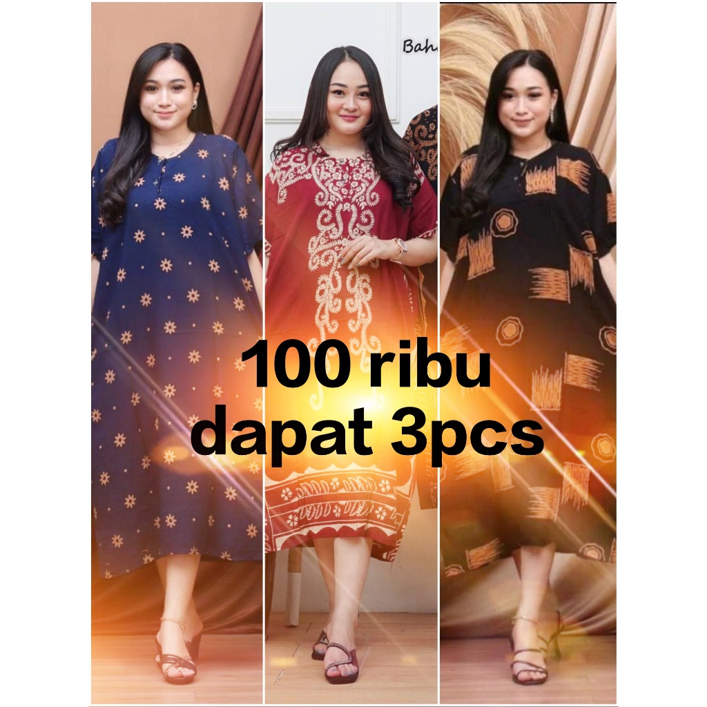 90RIBU 3PCS DASTER JUMBO BUSUI KANCING DEPAN MOTIF KEKINIAN TERBARU IBU IBU MUDA  baju atasan wanita