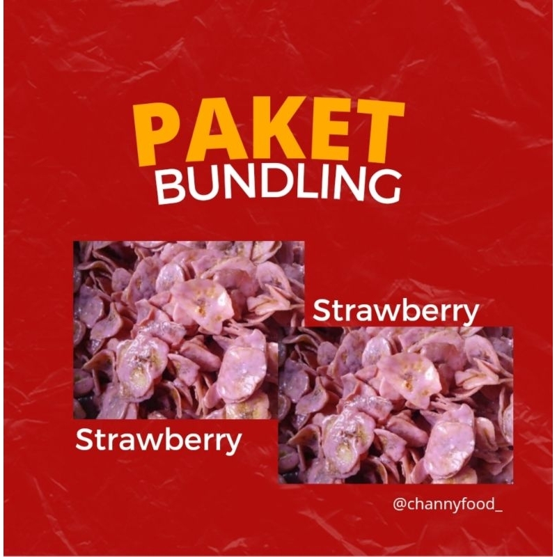 

PAKET BUNDLING KERIPIK PISANG LUMER 250GR | DOUBLE STRAWBERRY