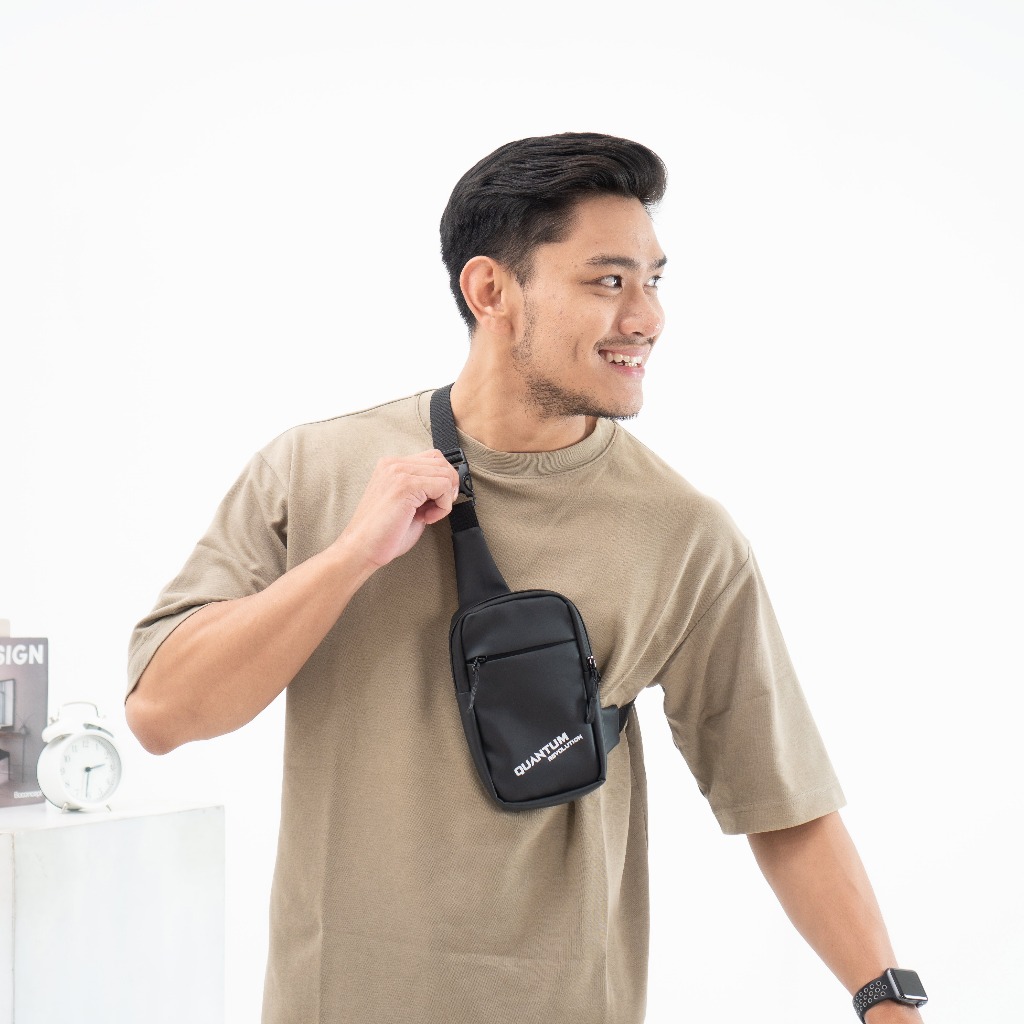 Quantum - Waistbag Tas Selempang Pinggang Mini HP Waterproof Pria Wanita Premium Terbaru sel
