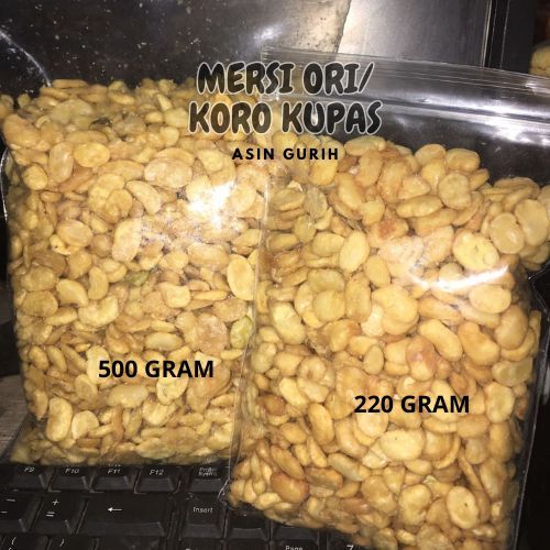 

KACANG MERSI 220GR DAN 500GR /KORO KUPAS BALADO DAN ORI MERK JAIPONG