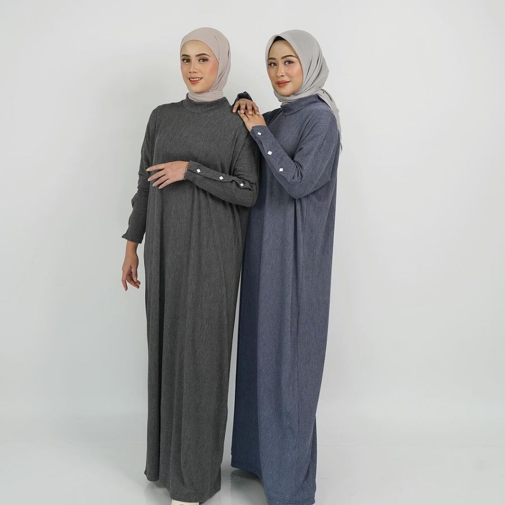 Hansoul | Yuna Dress | Gamis Knit Rib Dress Korean Style