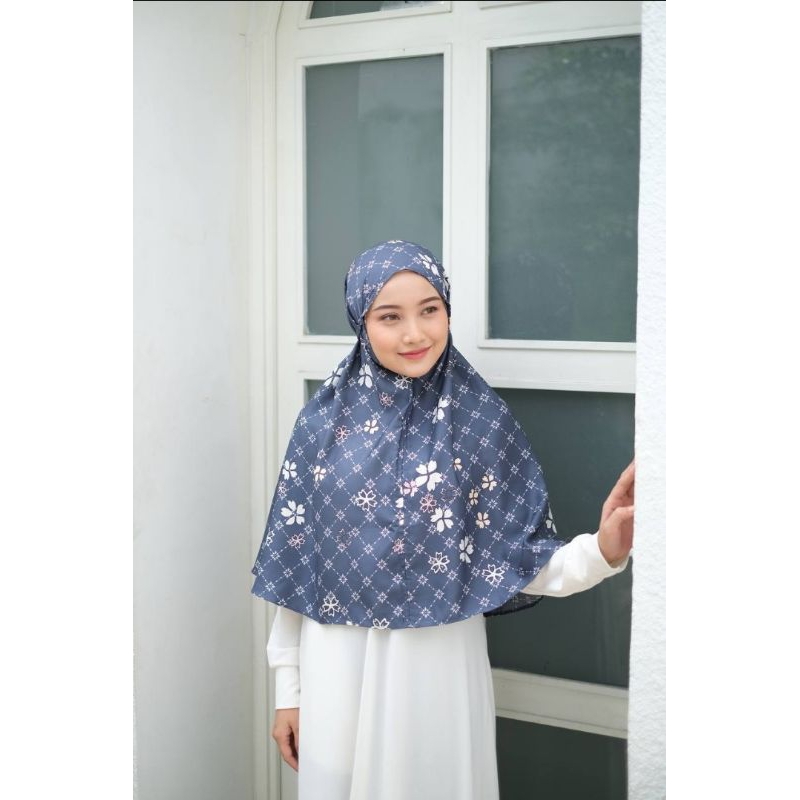 hijab instan motif bunga kecil/bergo balqis motif