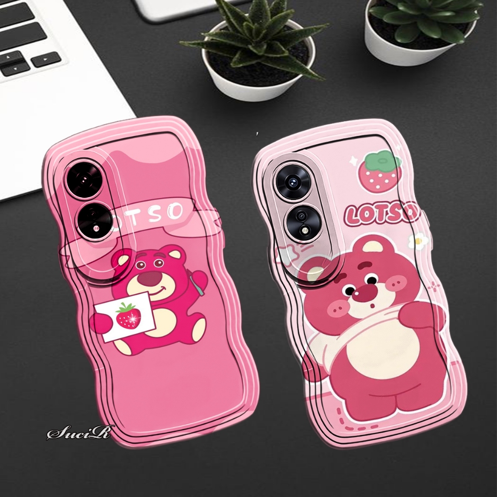 PS - K804 case untuk type OPPO A60 softcase gelombang motif custom LOTSO