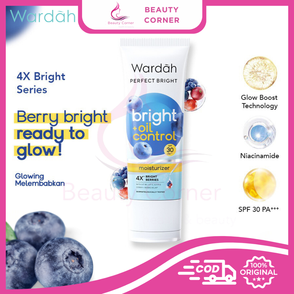 Wardah Perfect Bright Moisturizer Bright + Oil Control SPF 30 PA +++ - 20ml