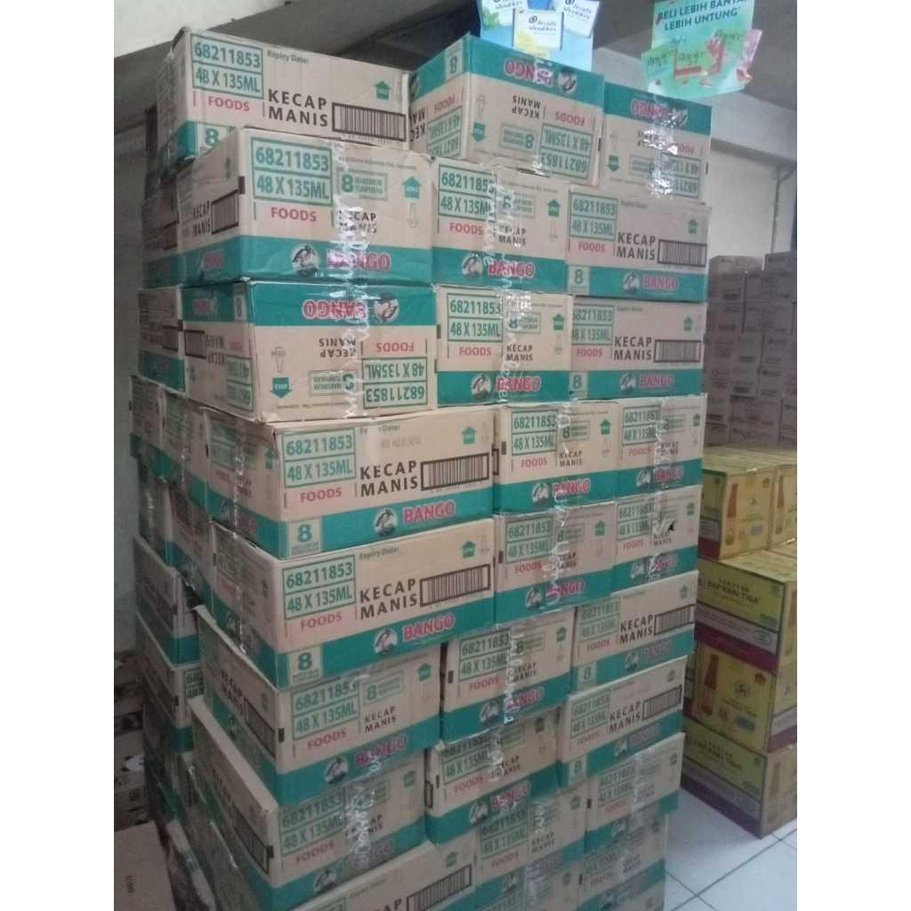 

BANGO KECAP MANIS 135 ML/ KECAP BANGO 135 ML 1 DUS ISI 48 BOTOL KECIL