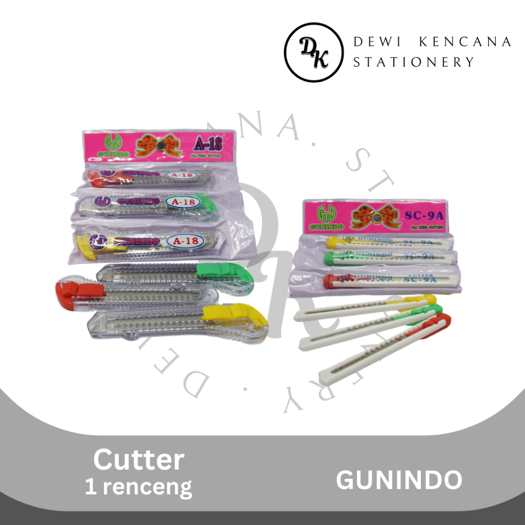 

Cutter / Pisau Pemotong Gunindo Cutter 1 Renceng