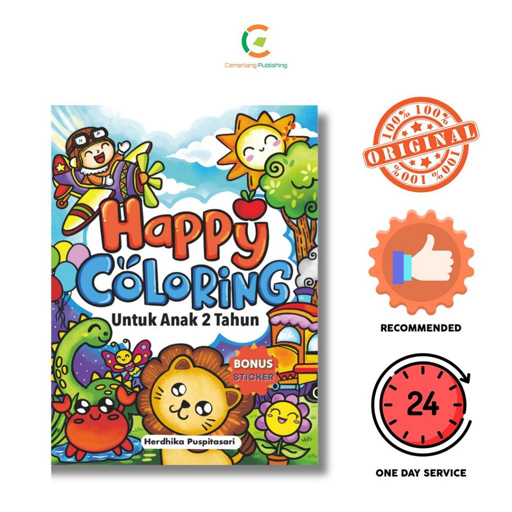 BUKU PENGEMBANGAN DIRI : HAPPY COLORING : UNTUK ANAK 2 TAHUN