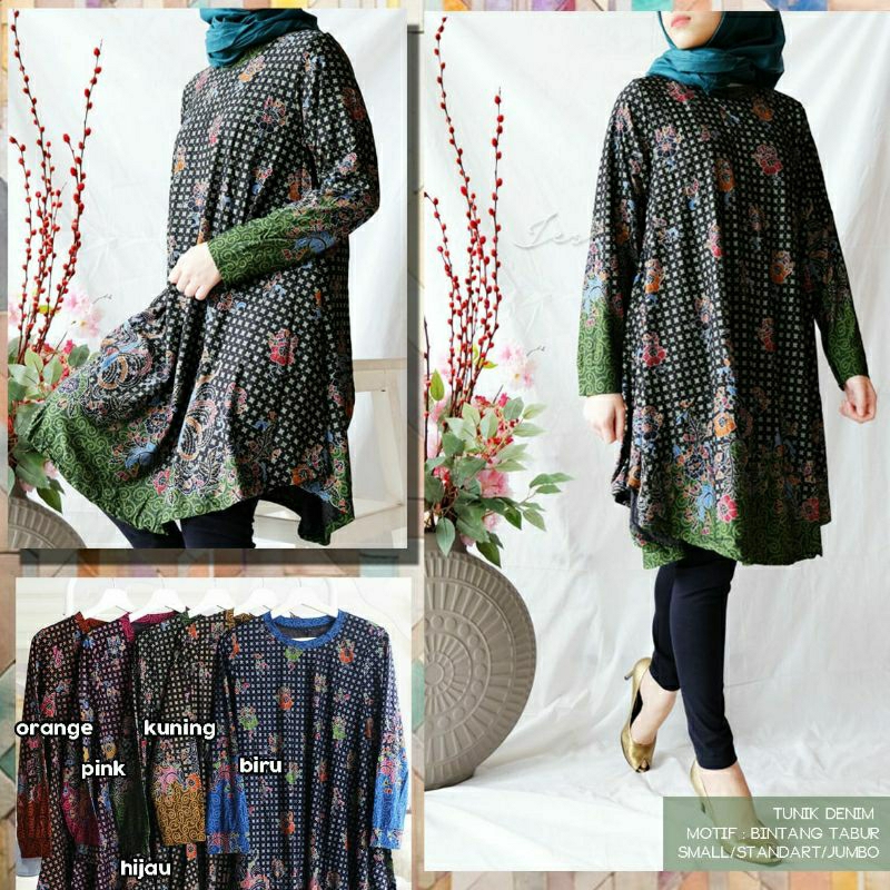 Tunik Jess Nad denim S/M, bintang tabur