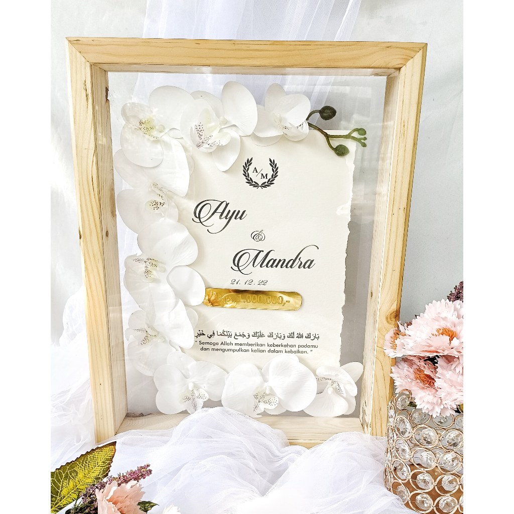 MAHAR RUSTIC KAYU TRANSPARAN AKRILIK 30X40 MURAH CANTIK