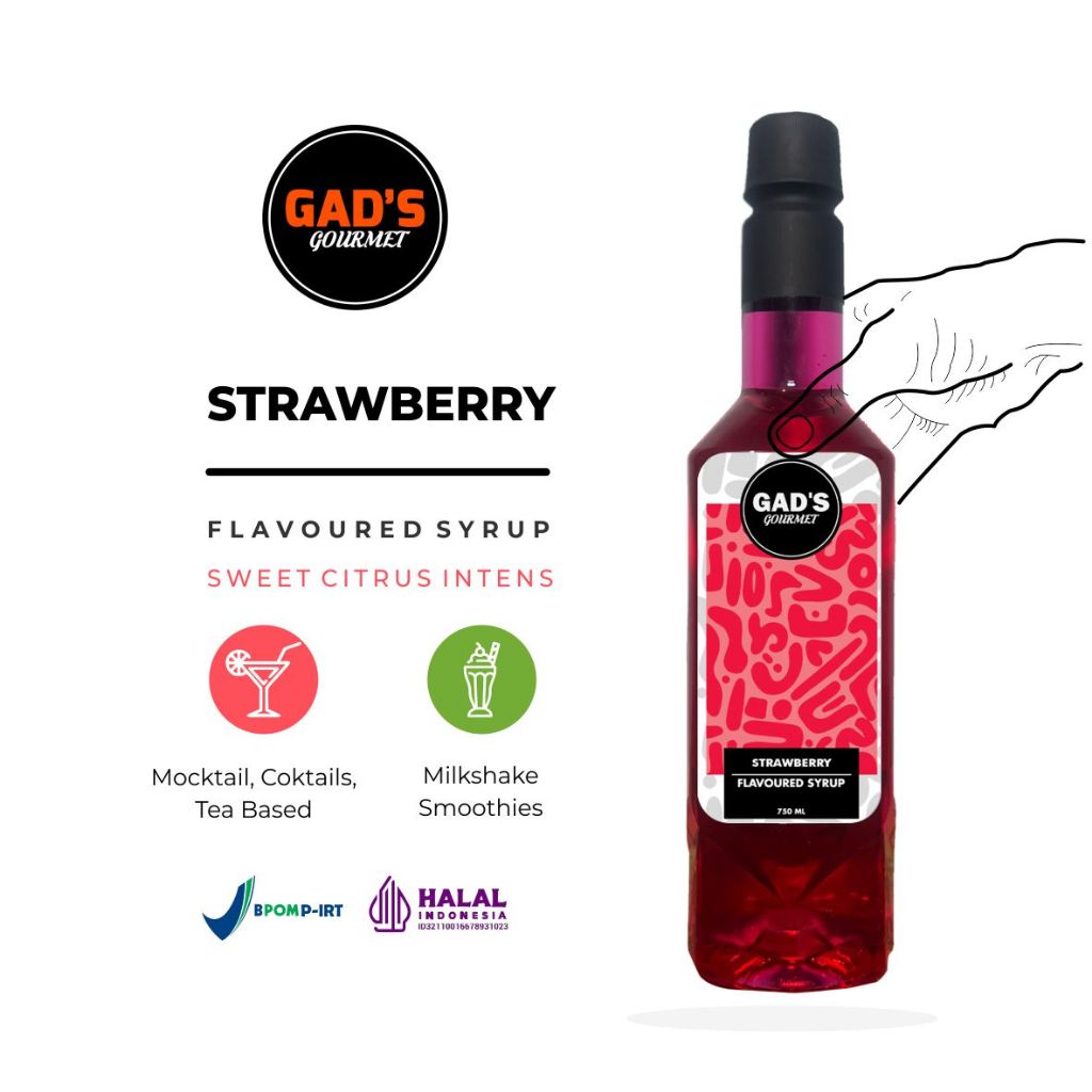 

Syrup Strawberry Gad's Gourmet 750ml