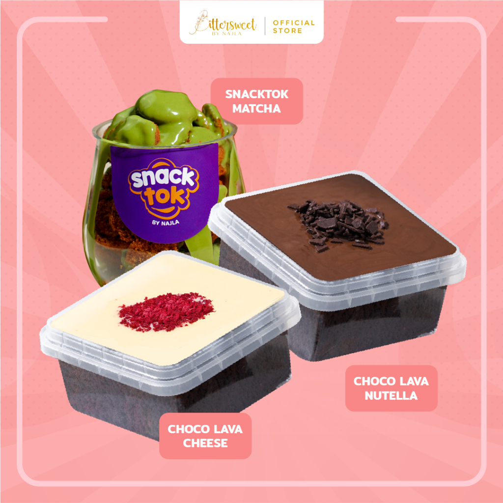 

Bittersweet by Najla - Snacktok Matcha + Choco Lava Nutella + Choco Lava Cheese
