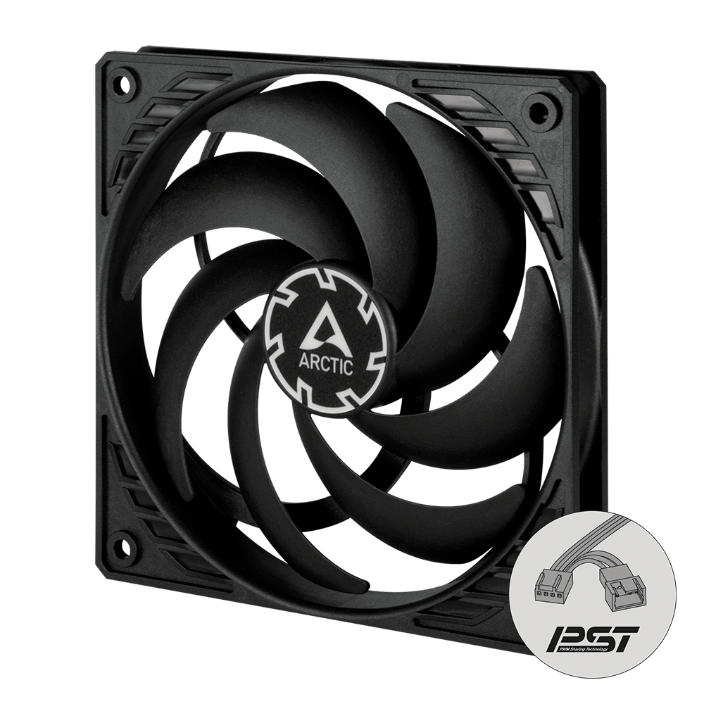 Arctic P12 Slim PWM PST 12CM Black