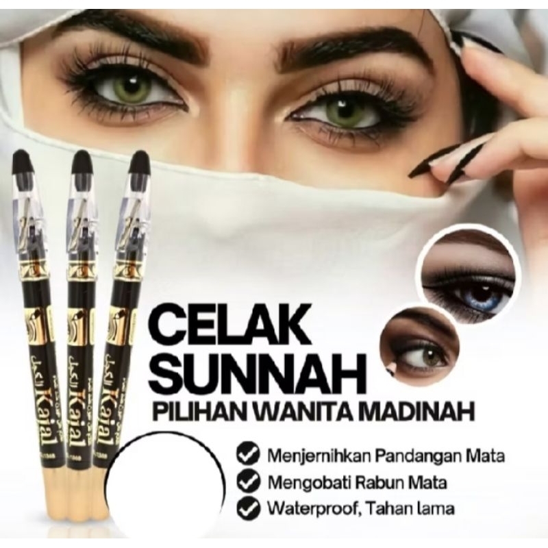 [ ORIGINAL ] PENSIL CELAK KAJAL ARAB WATERPROOF SERUTAN TAHAN LAMA