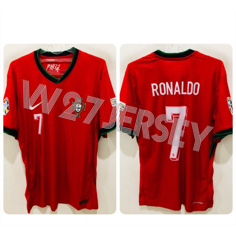 JERSEY PLAYER ISSUE - PORTUGAL HOME 2024 name player Ronaldo + Patch