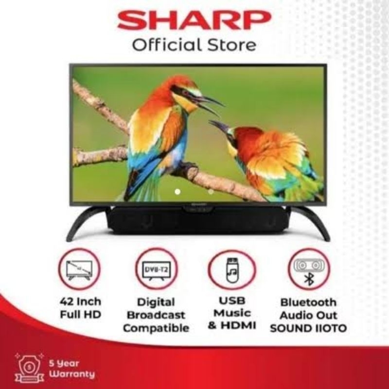 SHARP 2T-C42DD1i-SB LED TV DIGITAL 42 INCH SOUNDBAR 42DD