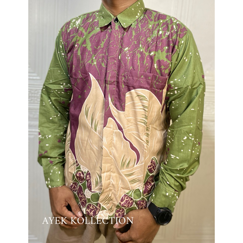 BAJU BATIK COWOK MURAH TANGAN PANJANG_murah