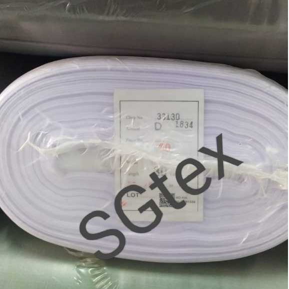 Kain Luster kotak warna Putih ripstop ripstok gulungan per pc